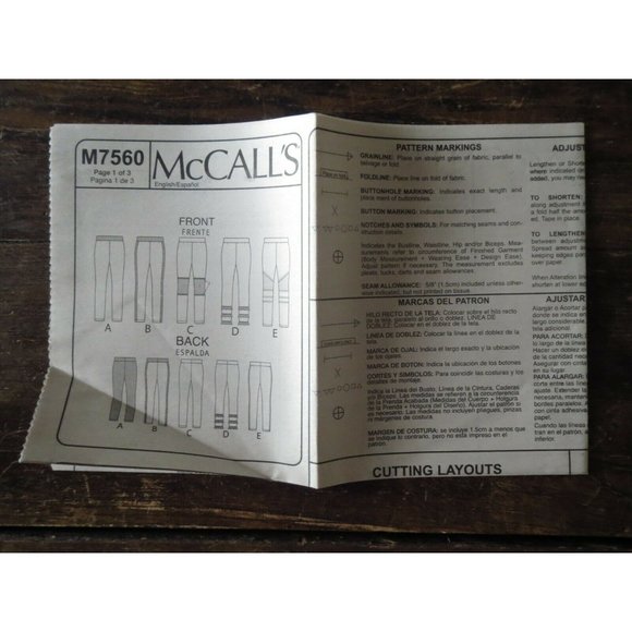 New McCalls M7560 Girls Leggings Pattern Size 3-6 - Picture 7 of 12